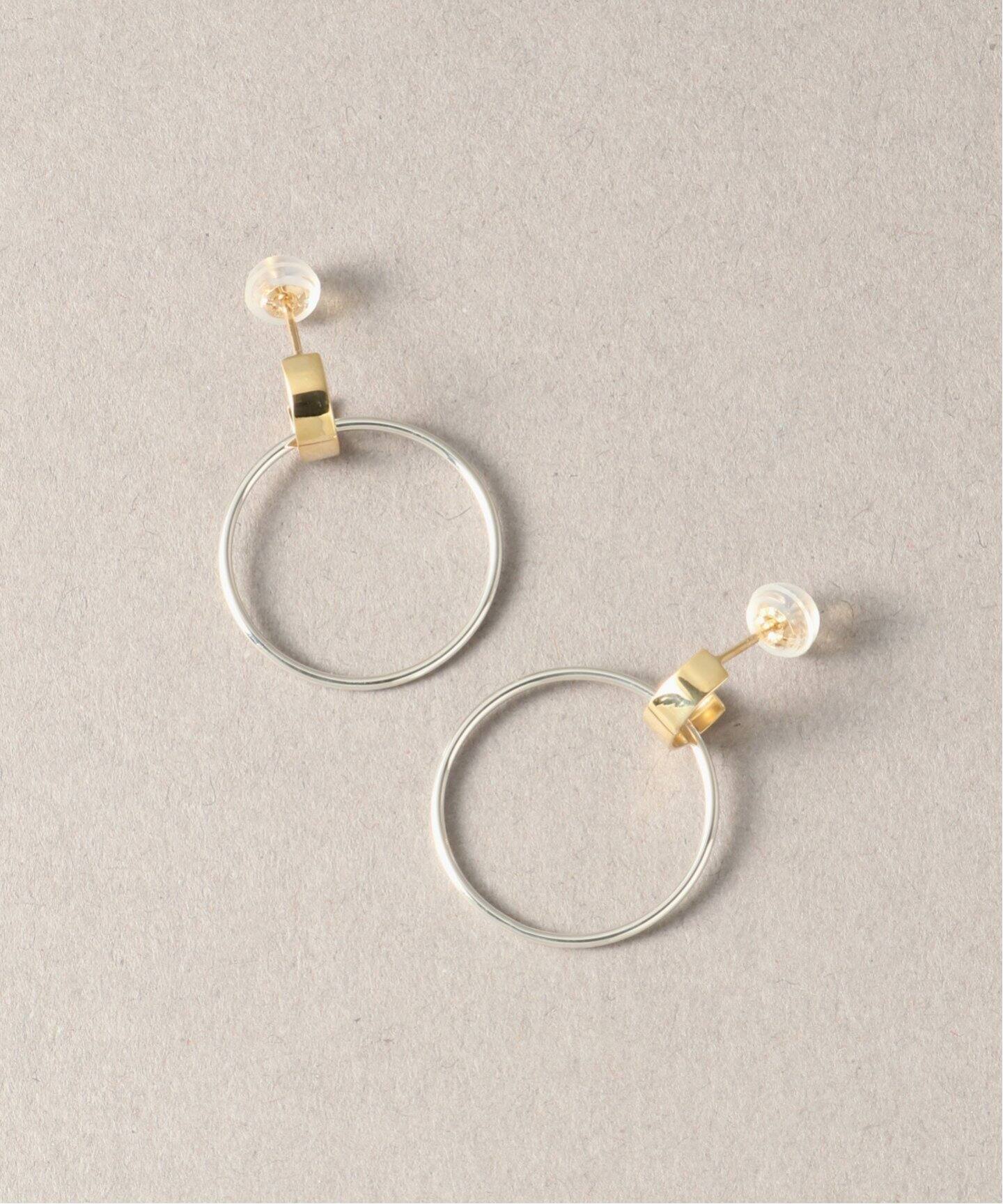 バイカラーフープピアス K10（ピアス（両耳用））｜Lilas（リラ）の 