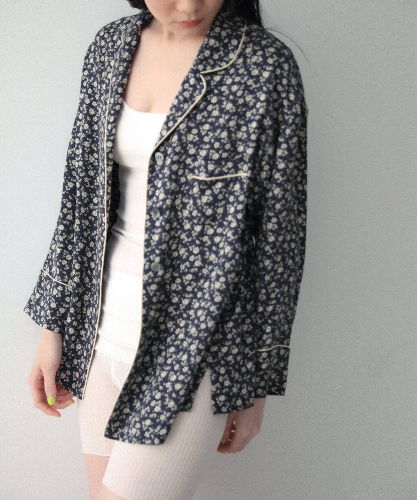 シルクフラワープリント パジャマシャツ<2020SS>|EMILY WEEK シルクフラワープリント パジャマシャツ<2020SS>|EMILY WEEK