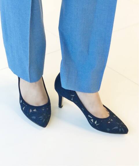 7cmフラワーカットワークパンプス Le Talon ル タロン 公式のファッション通販 Baycrew S Store