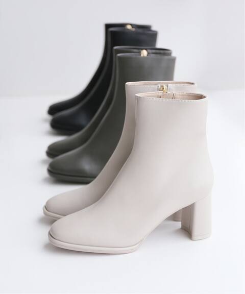 Grise 6 5cmチャンキーヒールショートブーツ Le Talon ル タロン 公式のファッション通販 Baycrew S Store