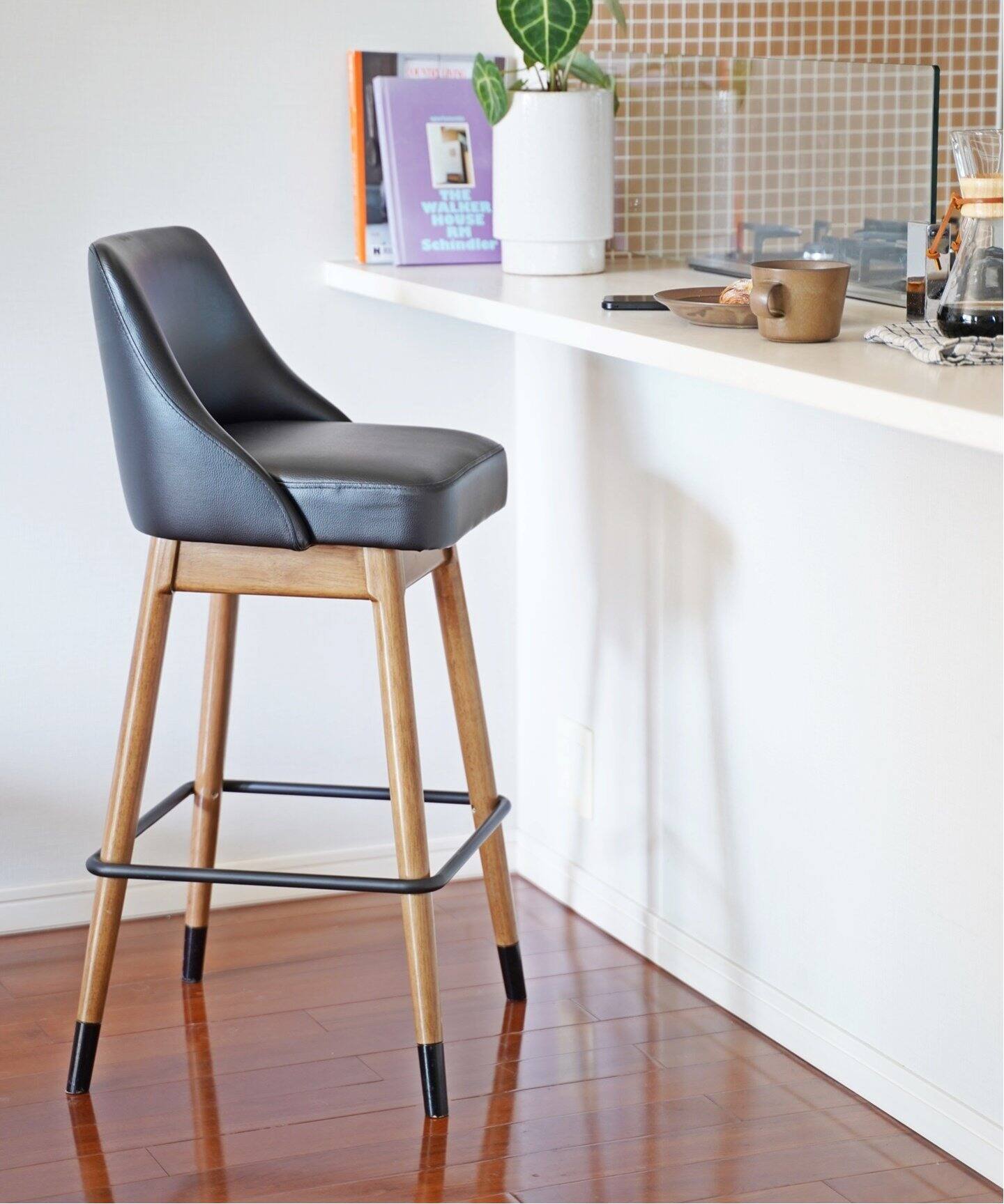 中型商品》BOWERY HIGH CHAIR BK バワリーハイチェア（チェア 