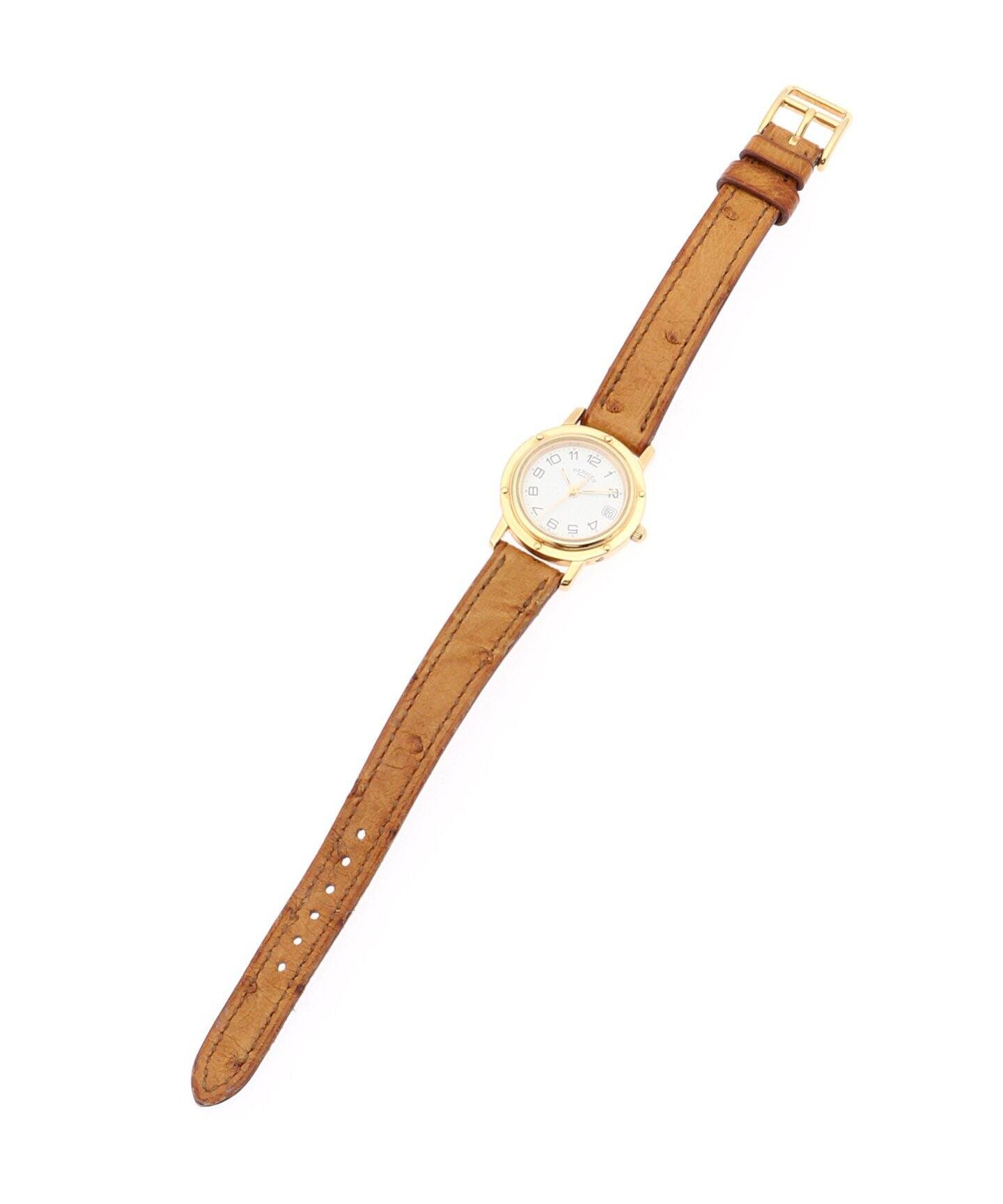 HERMES Clipper Herringbone White dial 18K（ヴィンテージ