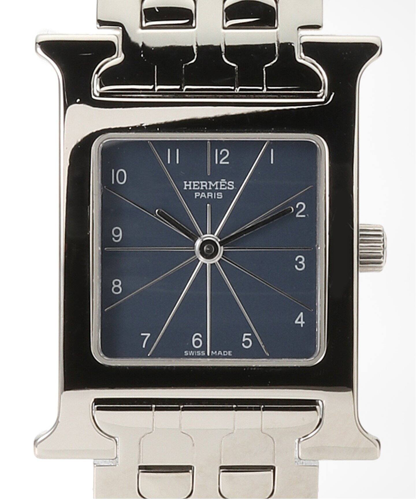 HERMES / エルメス】H Watch PM Navy dial bracelet（ヴィンテージ