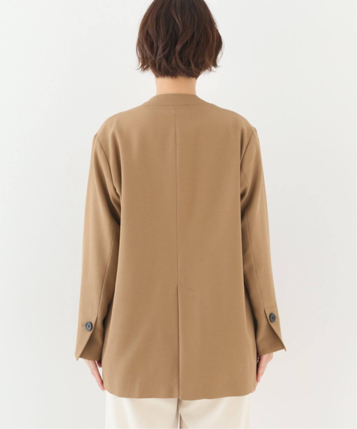 ほぼ新品 Spick&Span♡ウールモヘヤシャギーノーカラーコート（BAB  