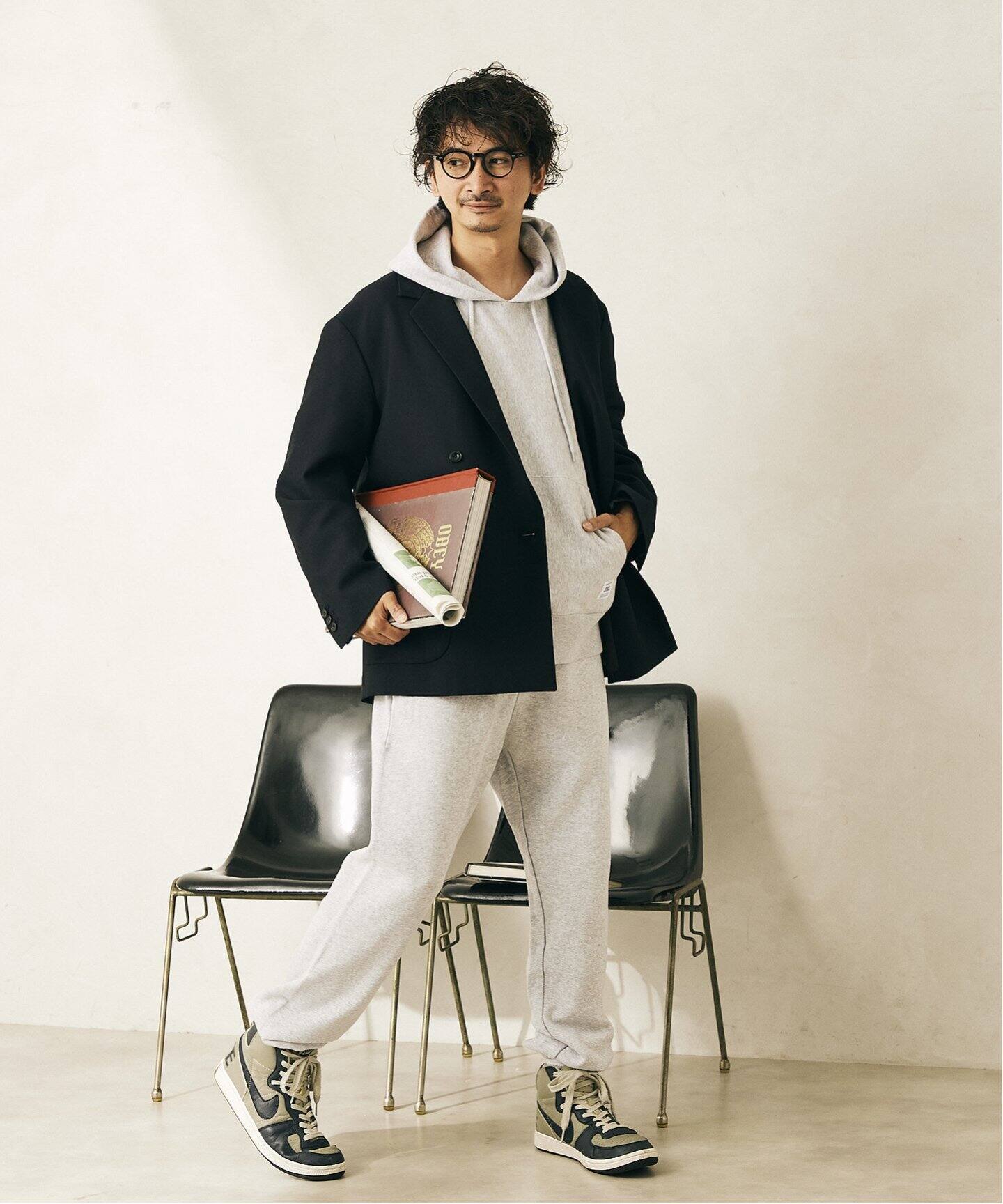 オーバーサイズ WOOL ダブルジャケット（テーラードジャケット 
