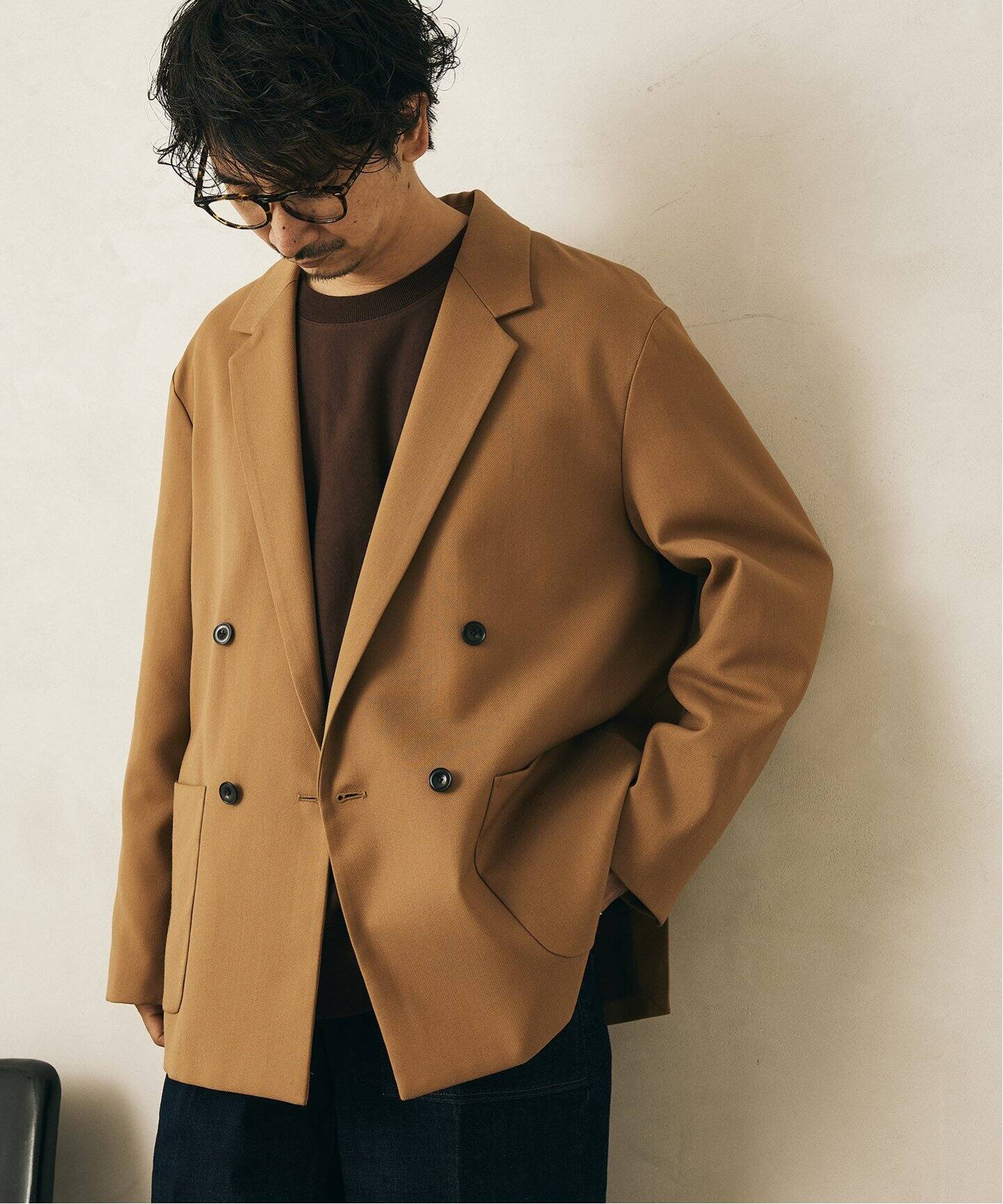 オーバーサイズ WOOL ダブルジャケット（テーラードジャケット 