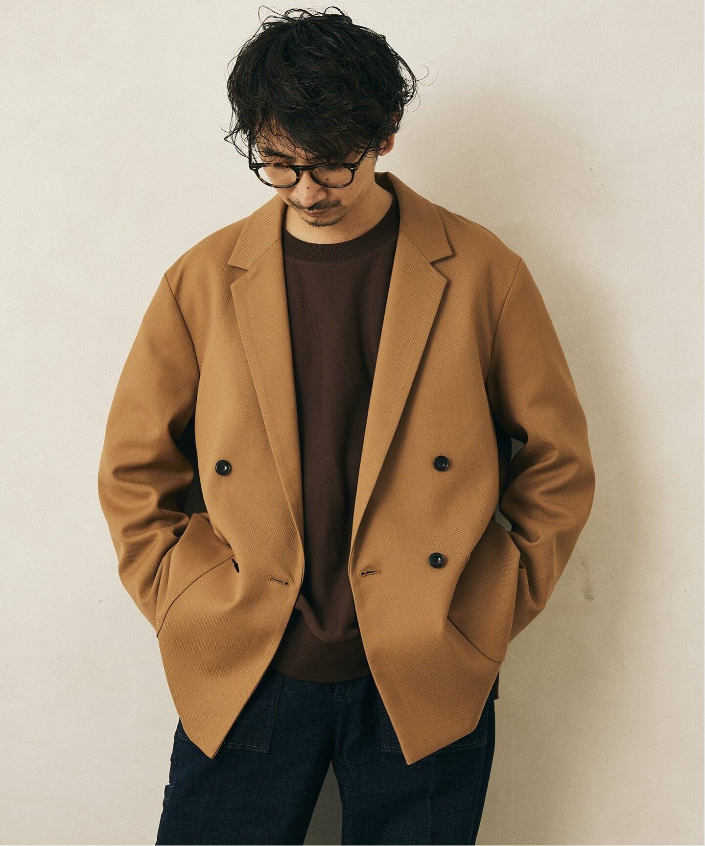 オーバーサイズ WOOL ダブルジャケット（テーラードジャケット 
