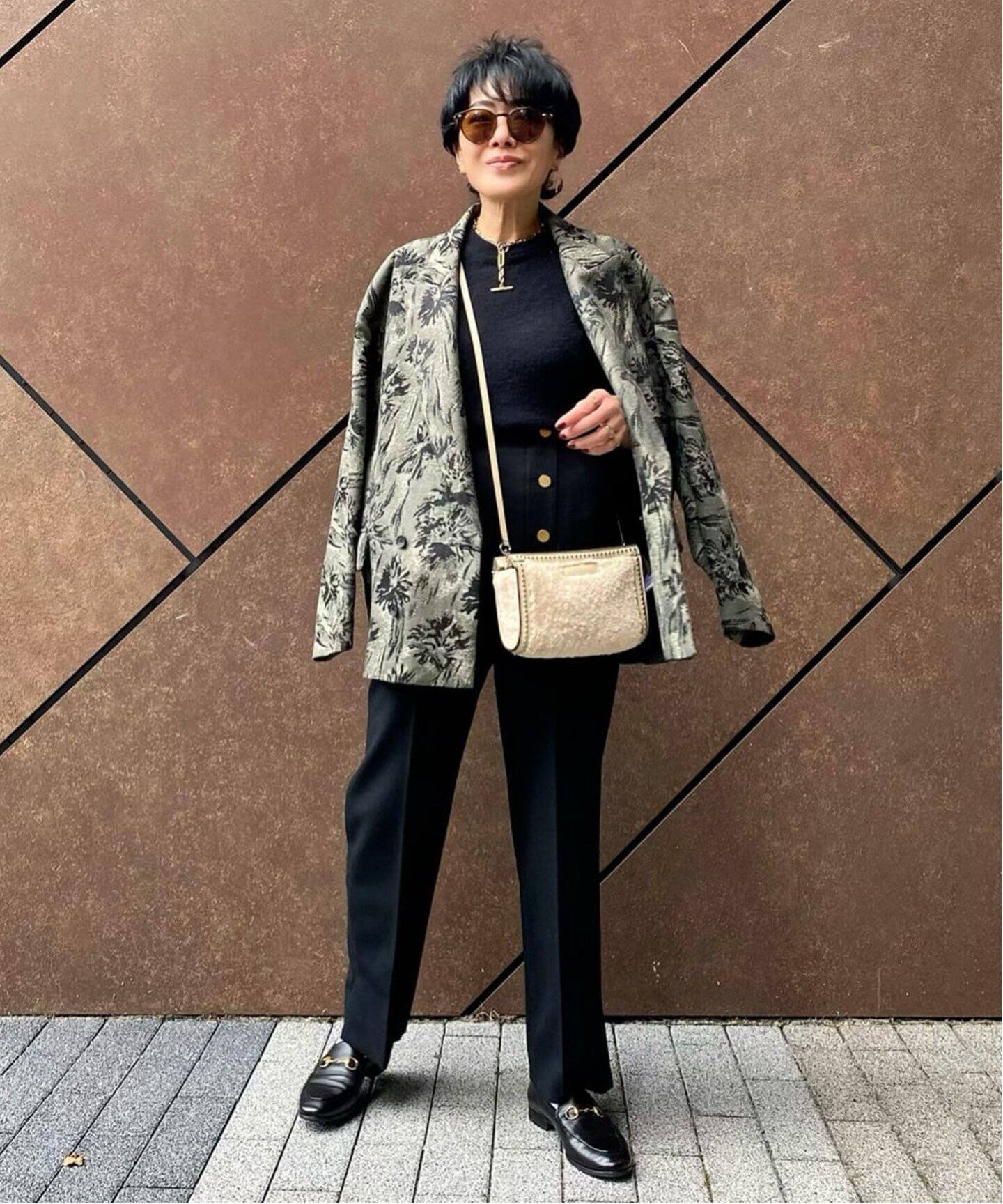 MIOSMOKEY/ミオズモーキー】ジャガードオーバーサイズジャケット  