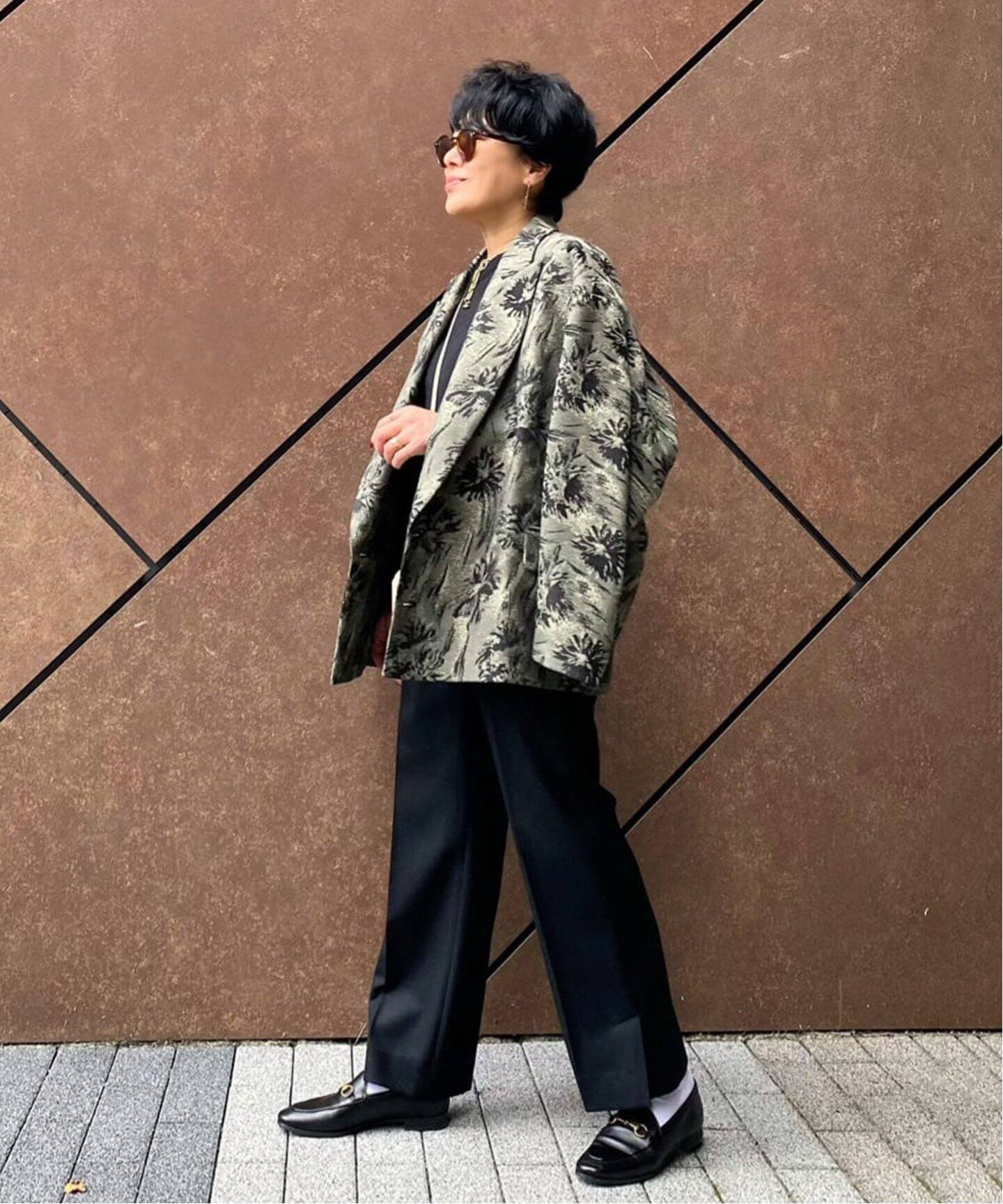 MIOSMOKEY/ミオズモーキー】ジャガードオーバーサイズジャケット  