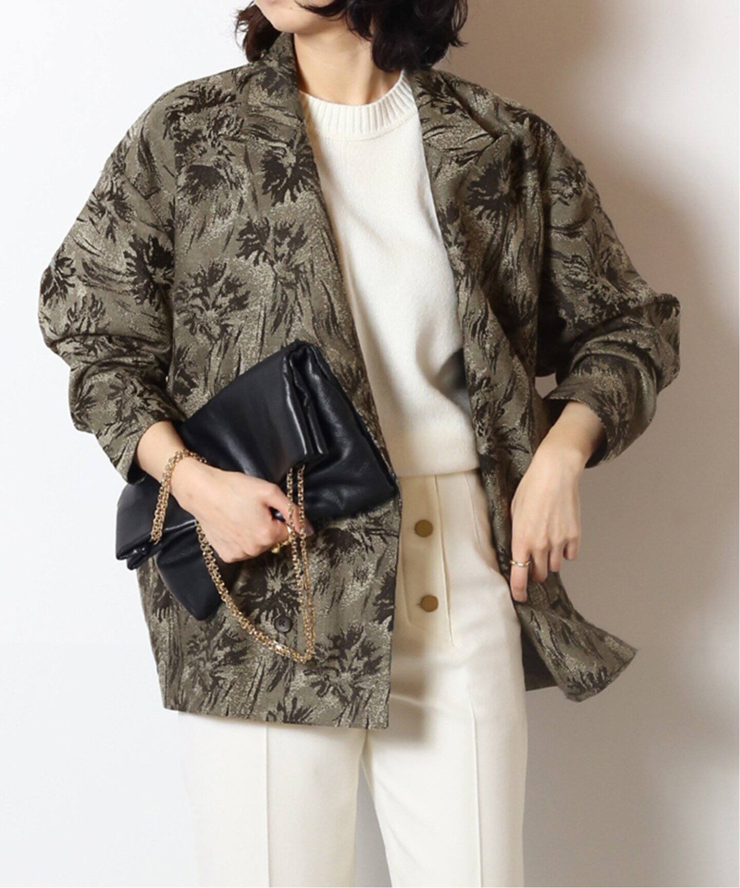 MIOSMOKEY/ミオズモーキー】ジャガードオーバーサイズジャケット  