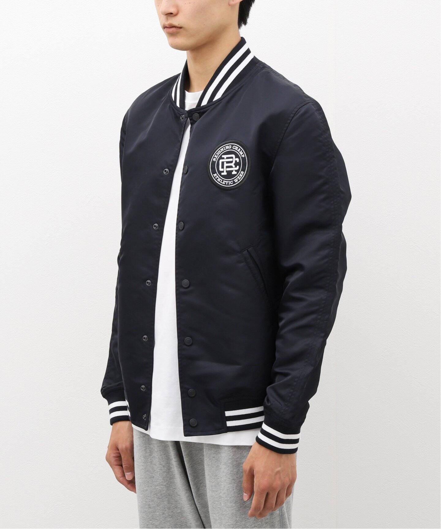 CREST LOGO STADIUM JACKET - SATIN（スタジャン）｜REIGNING CHAMP 