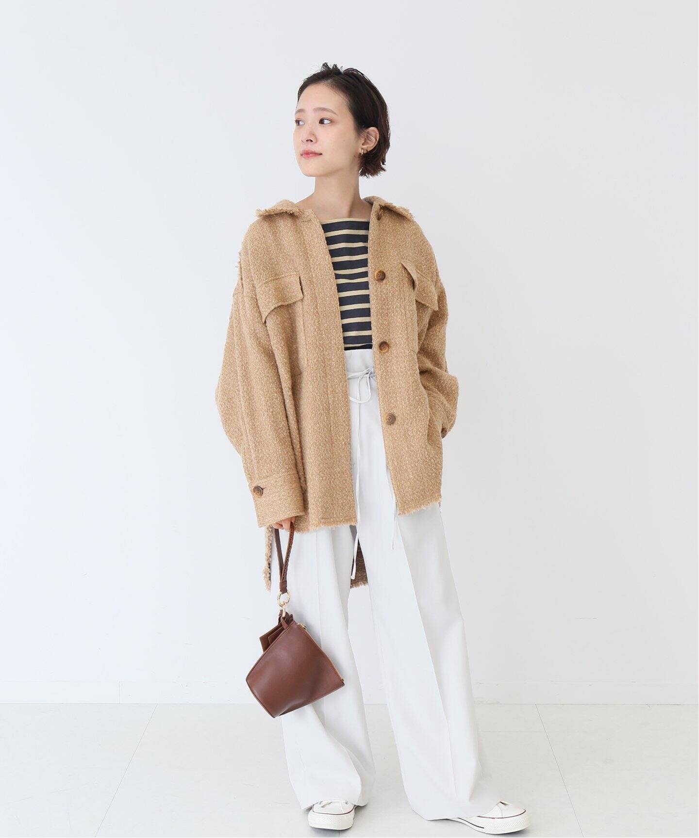 ロービングウールツイードブルゾン◇（その他ブルゾン／アウター  