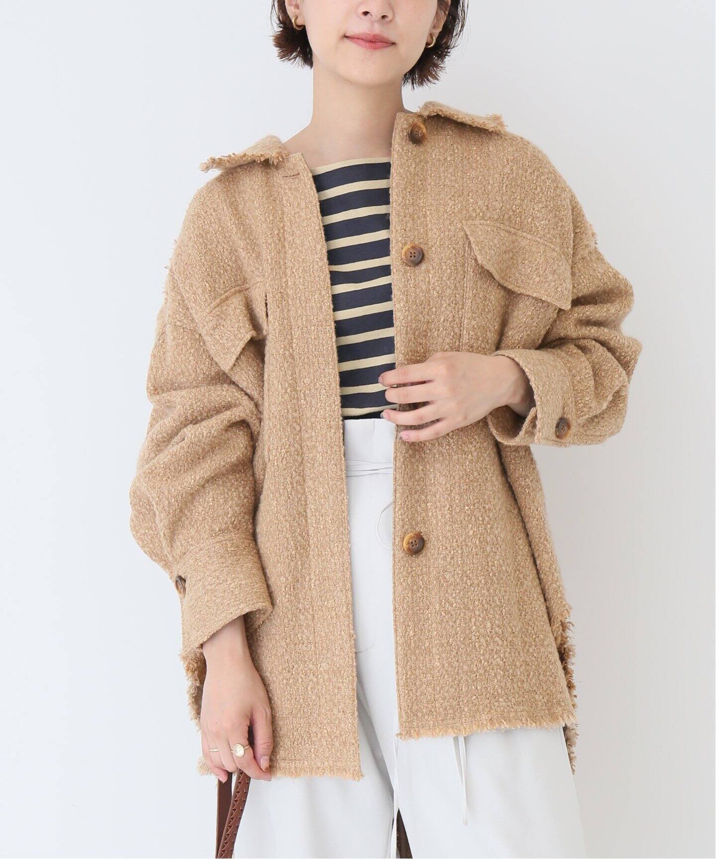 ロービングウールツイードブルゾン◇（その他ブルゾン／アウター  