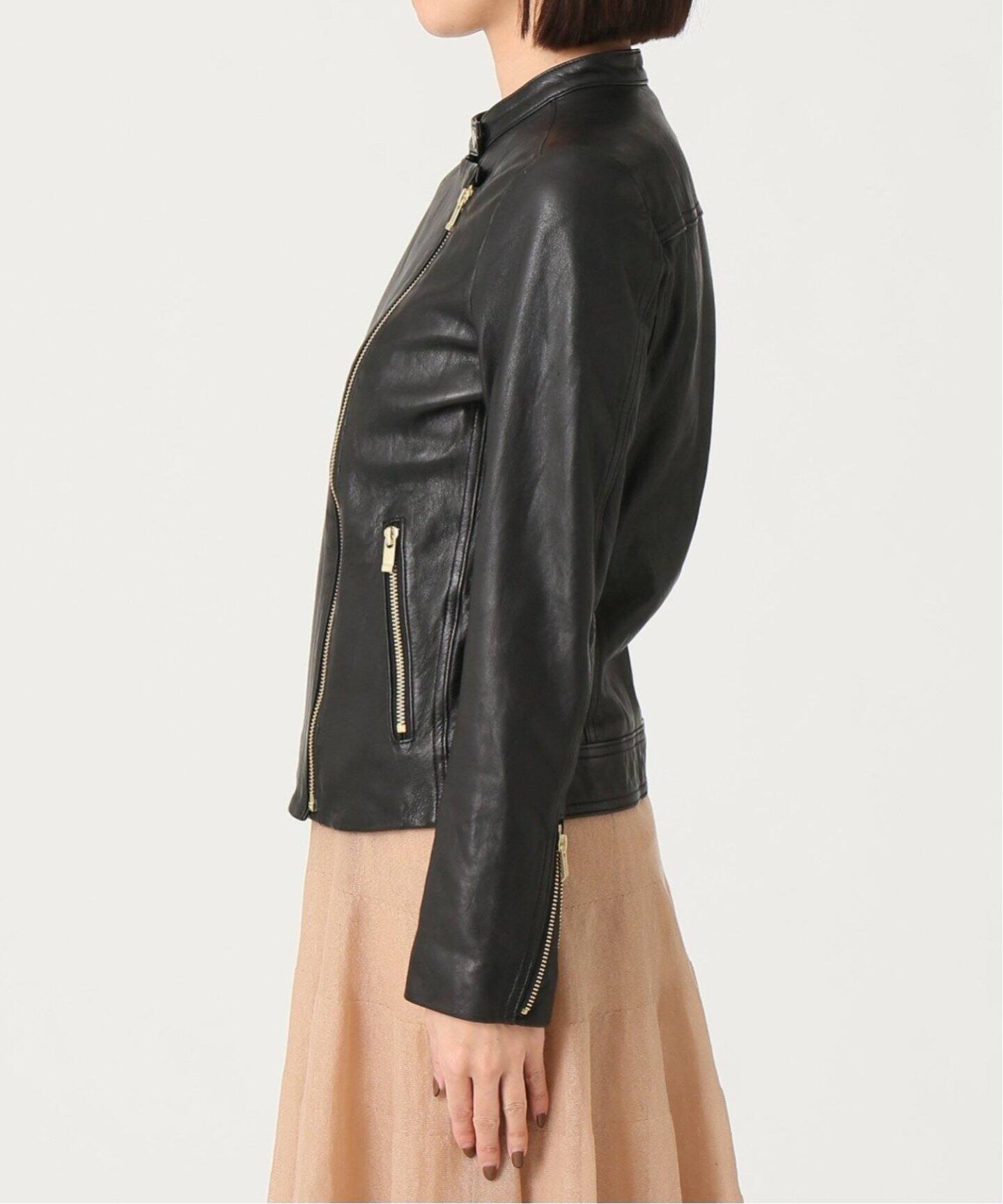 追加2》ソフトラムレザーライダースブルゾン◇（レザージャケット  