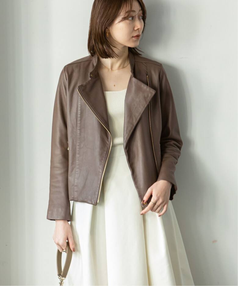 追加3》ソフトラムレザーライダースブルゾン◇（レザージャケット  