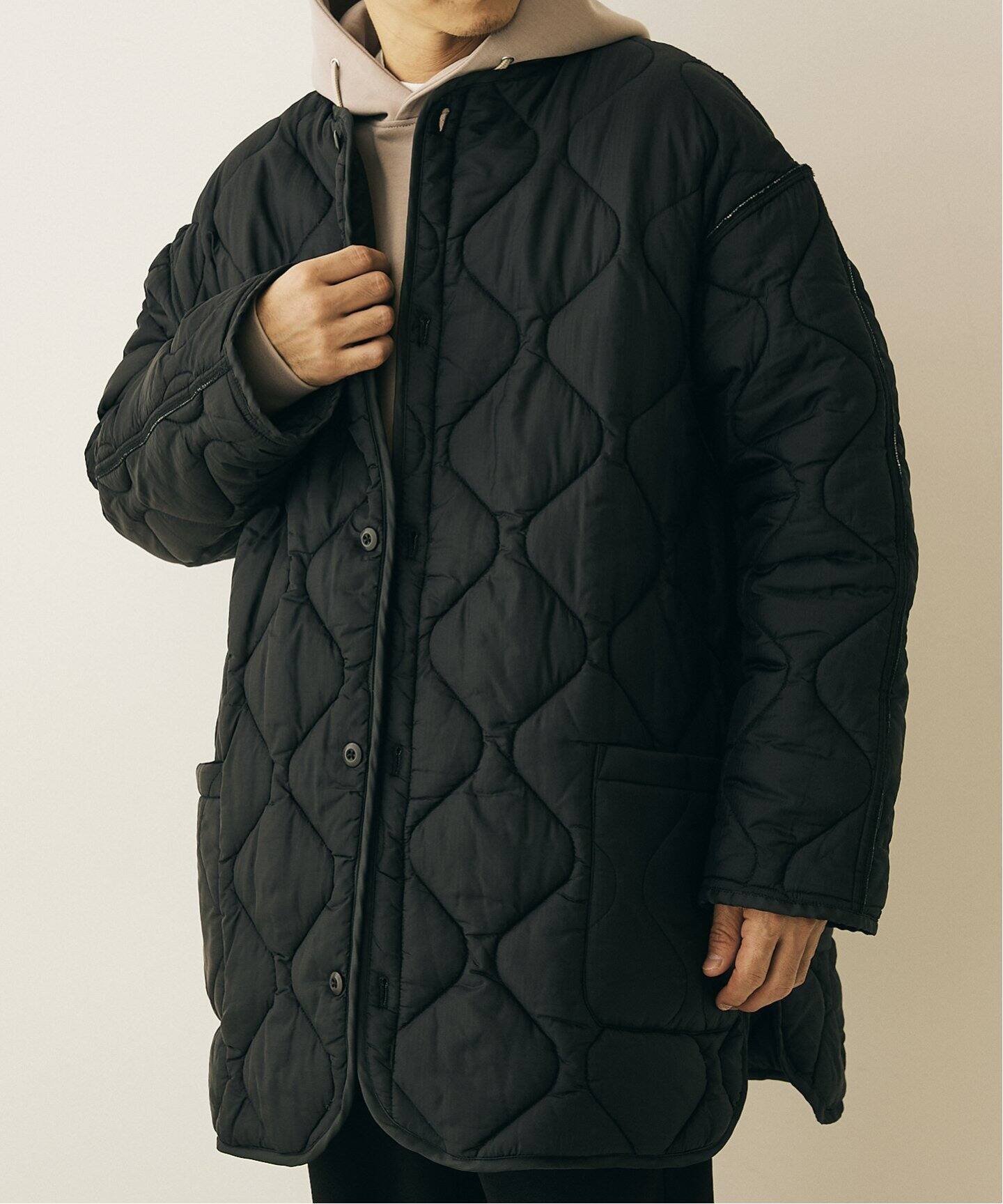 ミリタリーライナーキルティングジャケット（ミリタリー）｜417 
