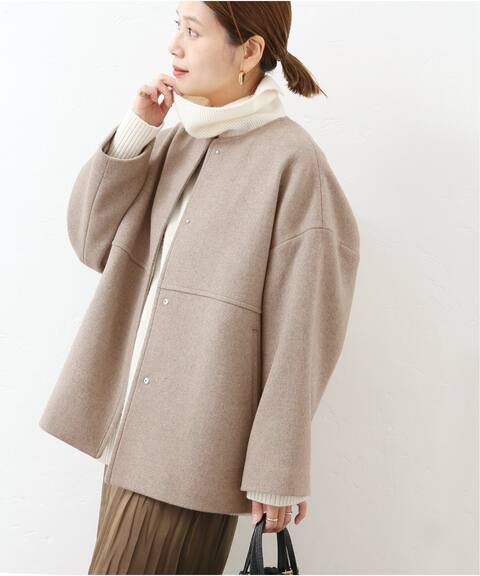 スーパー140ビーバーノーカラーショートコート Journal Standard ジャーナルスタンダード 公式のファッション通販 Baycrew S Store