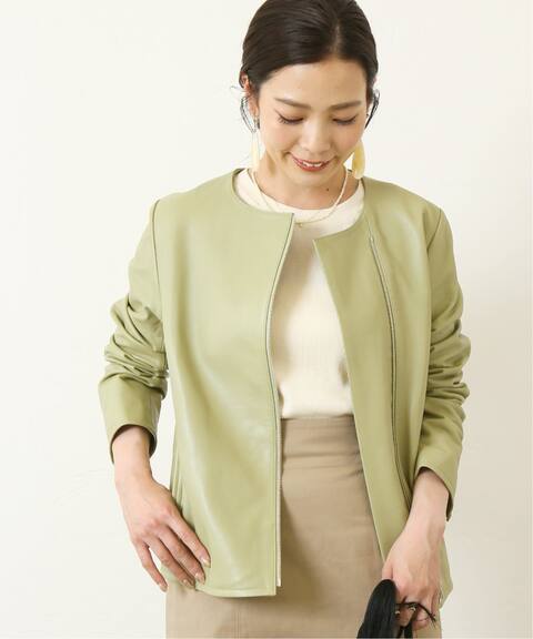 ラムレザー クルーネックジャケット B C Stock ベーセーストック 公式のファッション通販 Baycrew S Store
