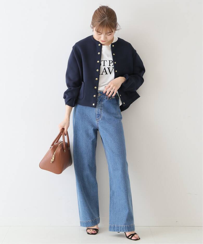 ニットクルージャケット◇（ノーカラージャケット）｜SLOBE IENA  