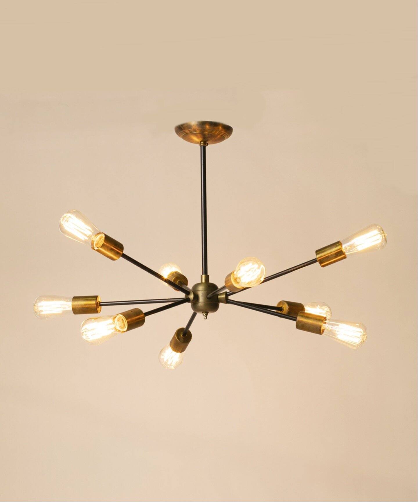 SOLID BRASS LAMP 9ARM 3way BLACK ソリッドブラス（照明）｜ACME 