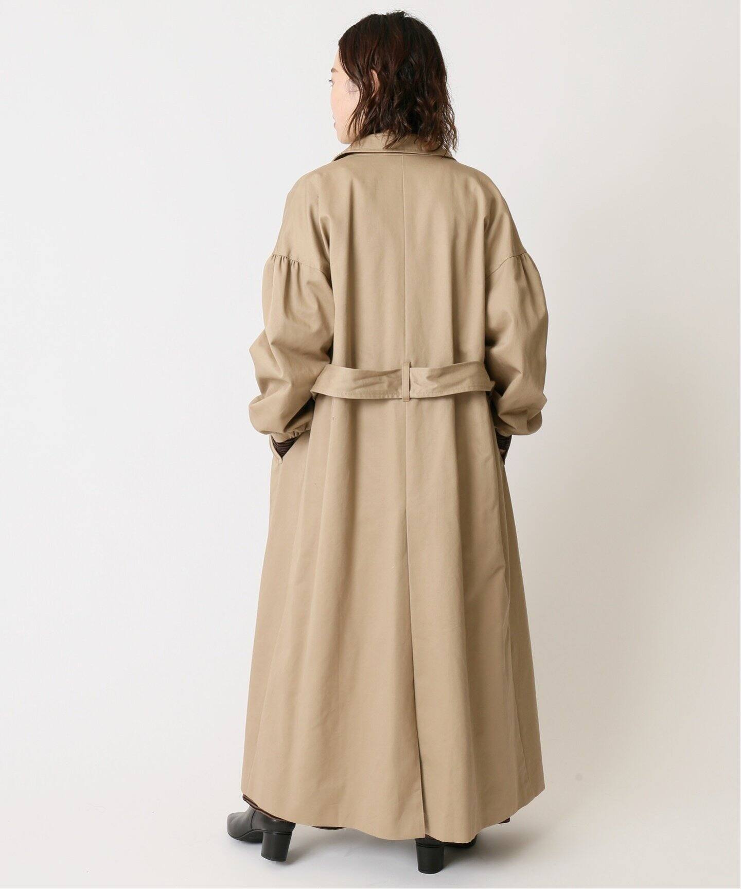 ギャザースリーブトレンチコート◇（トレンチコート）｜U by  