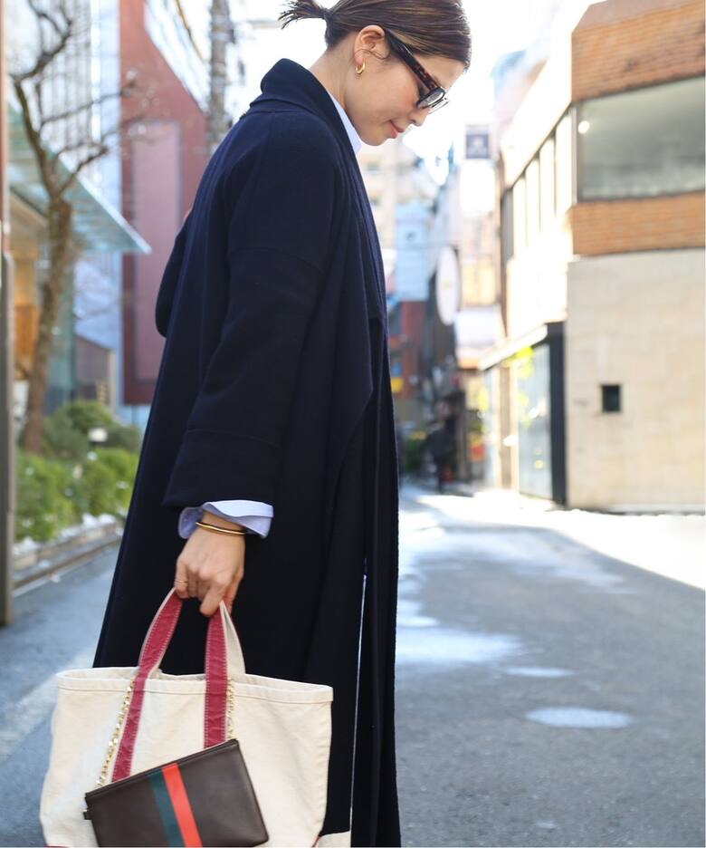 Deuxieme Classeストールガウン ネイビー Deuxieme Classe IASON  