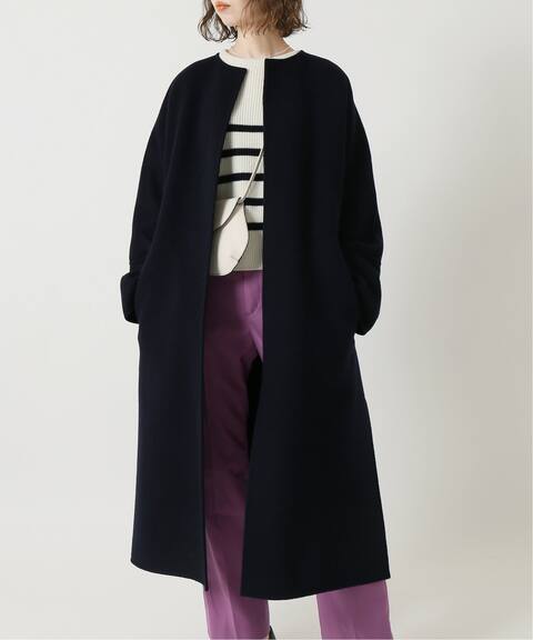 Super160 Wフェイス ノーカラーコート Iena イエナ 公式のファッション通販 Baycrew S Store