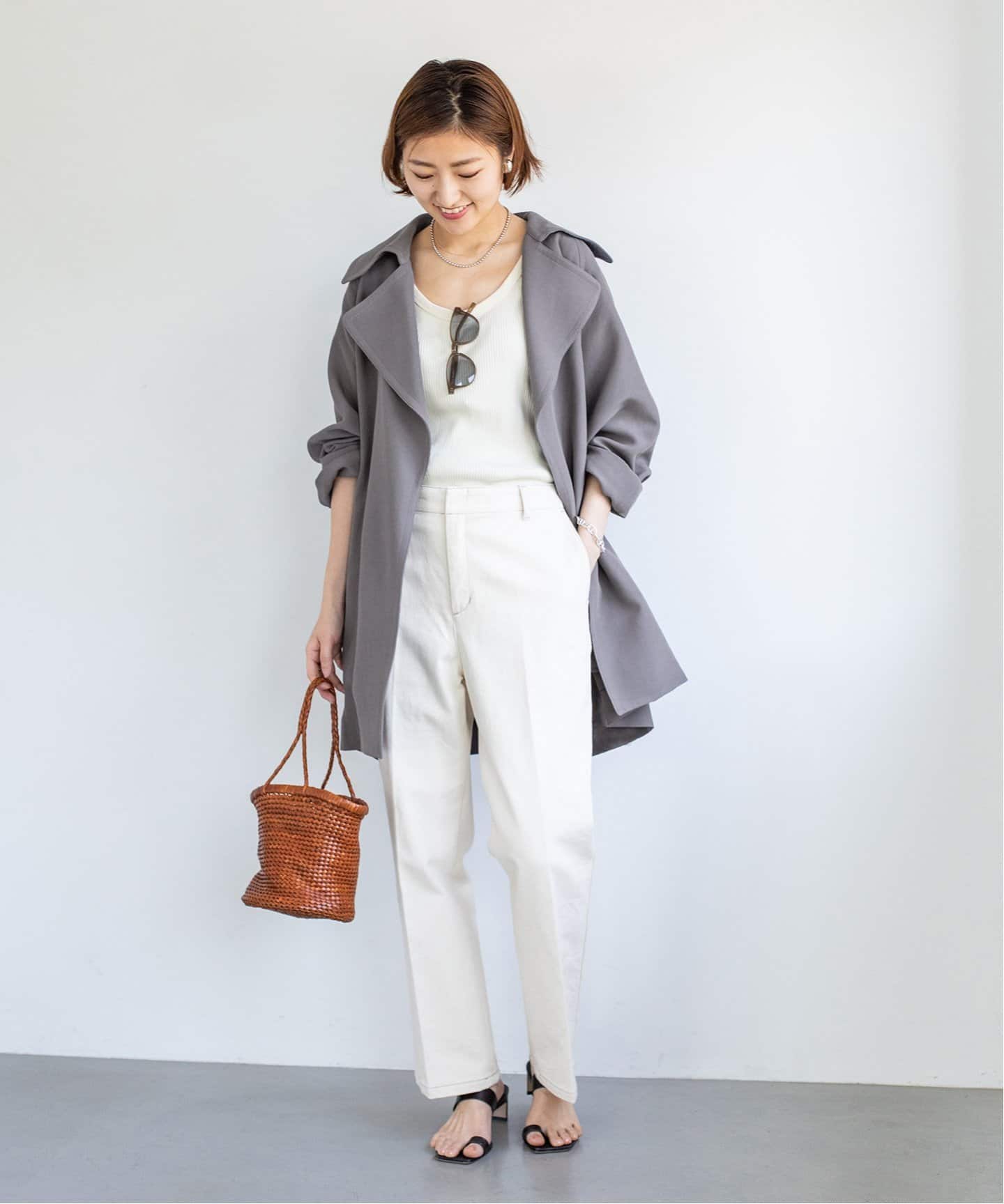 IENA アセテートコットンショートコート◇36 イエナ アセテート