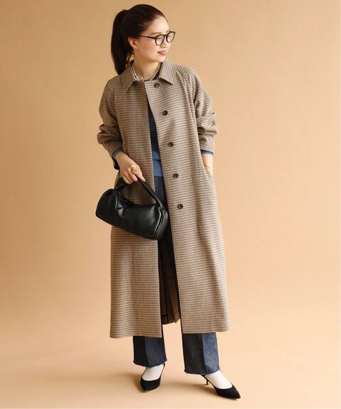 Balli ガンクラブチェックステンカラーコート Iena イエナ 公式のファッション通販 Baycrew S Store