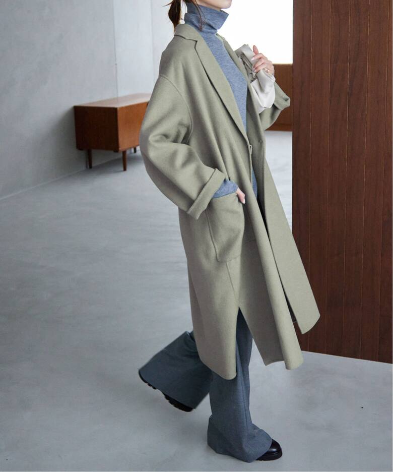 HAMILTONダブルフェイスウールチェスターコート（チェスターコート  