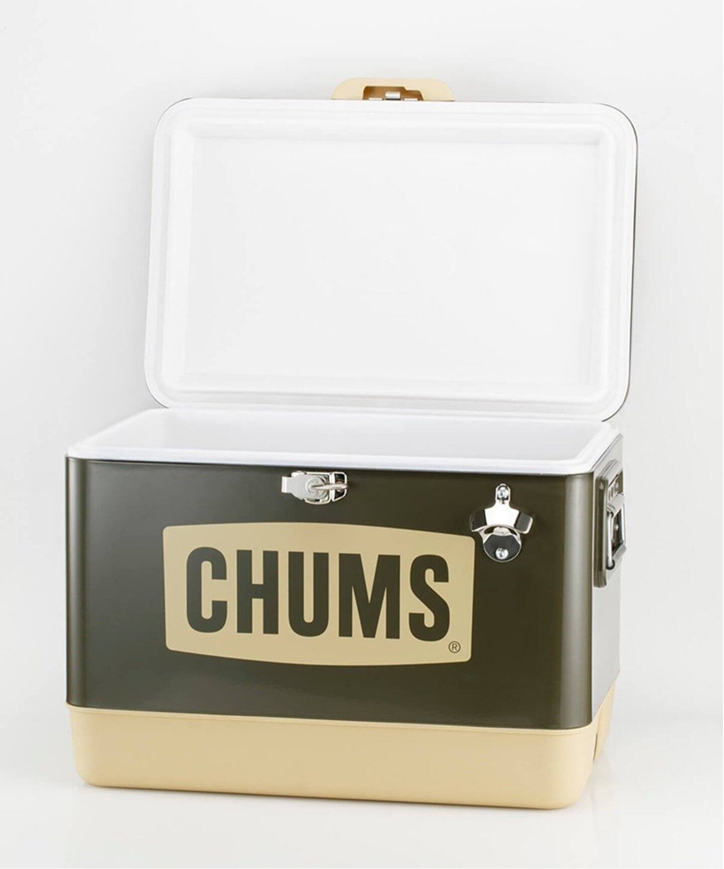 CHUMS 崩し チャムス スチール クーラーボックス 54L ベージュ
