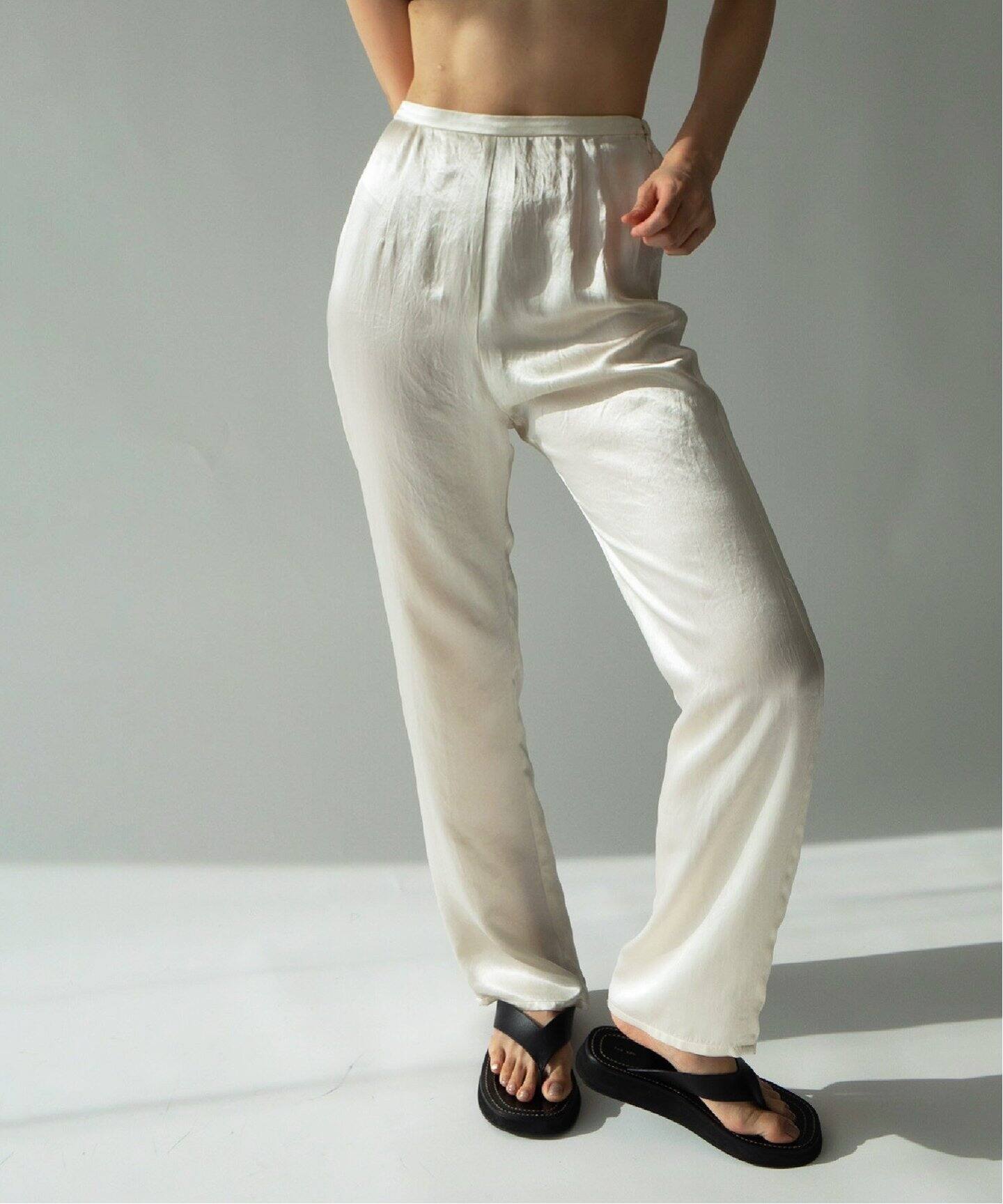 Junko Katoh For NOBLE】Mizu Satin pants（その他パンツ）｜NOBLE  