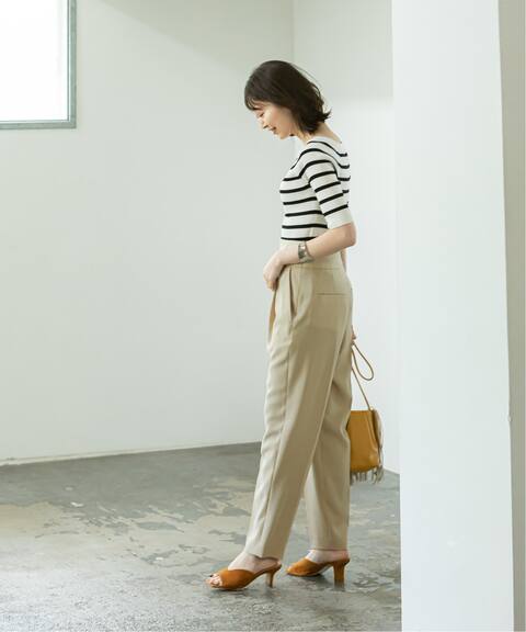 Wベルトハイウエストテーパードパンツ Noble ノーブル 公式のファッション通販 Baycrew S Store