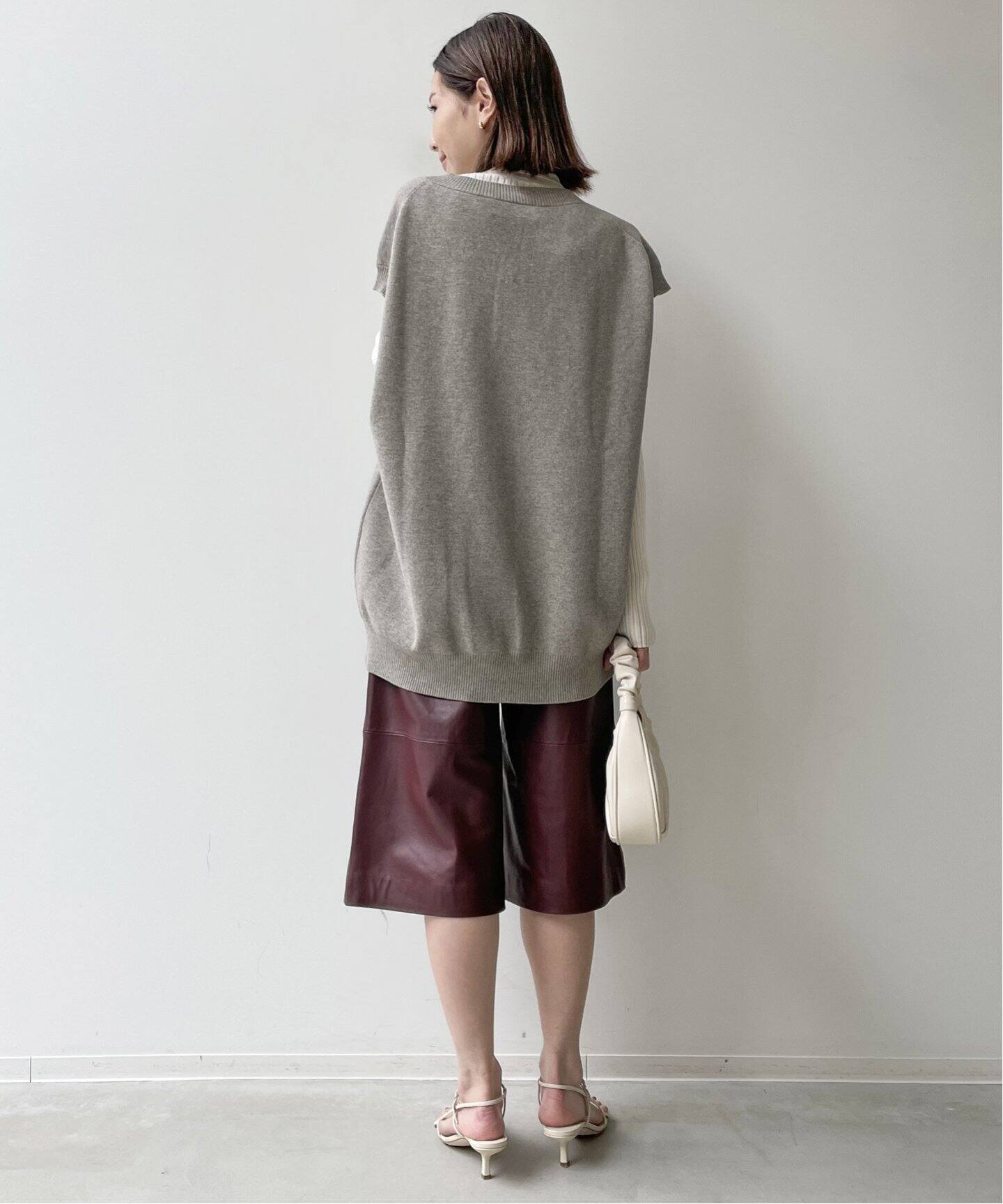 RAWTUS/ロゥタス】Lamb Leather Culottes Pants（デニムパンツ 