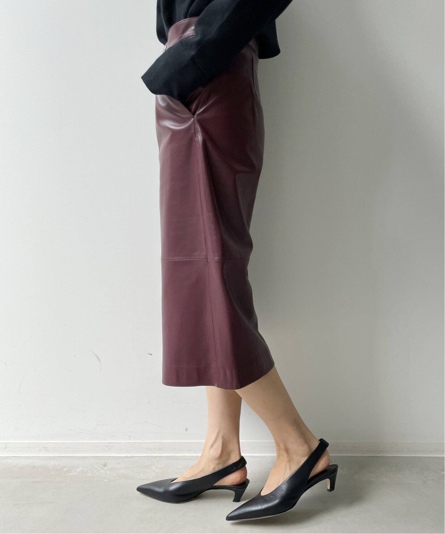 RAWTUS/ロゥタス】Lamb Leather Culottes Pants（デニムパンツ 