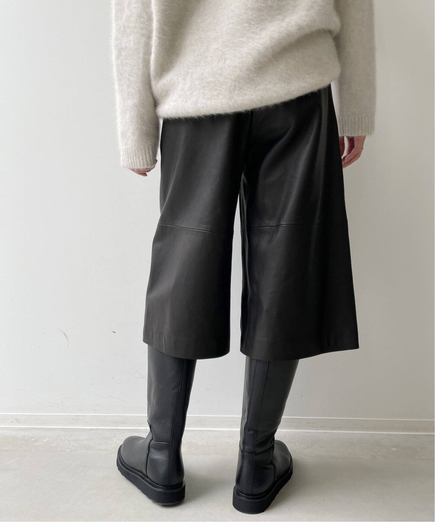 RAWTUS/ロゥタス】Lamb Leather Culottes Pants（デニムパンツ 