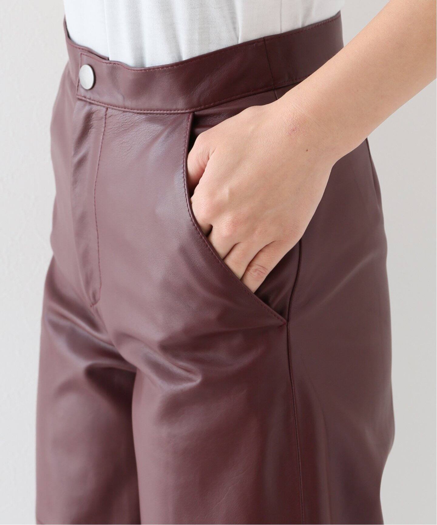 RAWTUS/ロゥタス】Lamb Leather Culottes Pants（デニムパンツ  