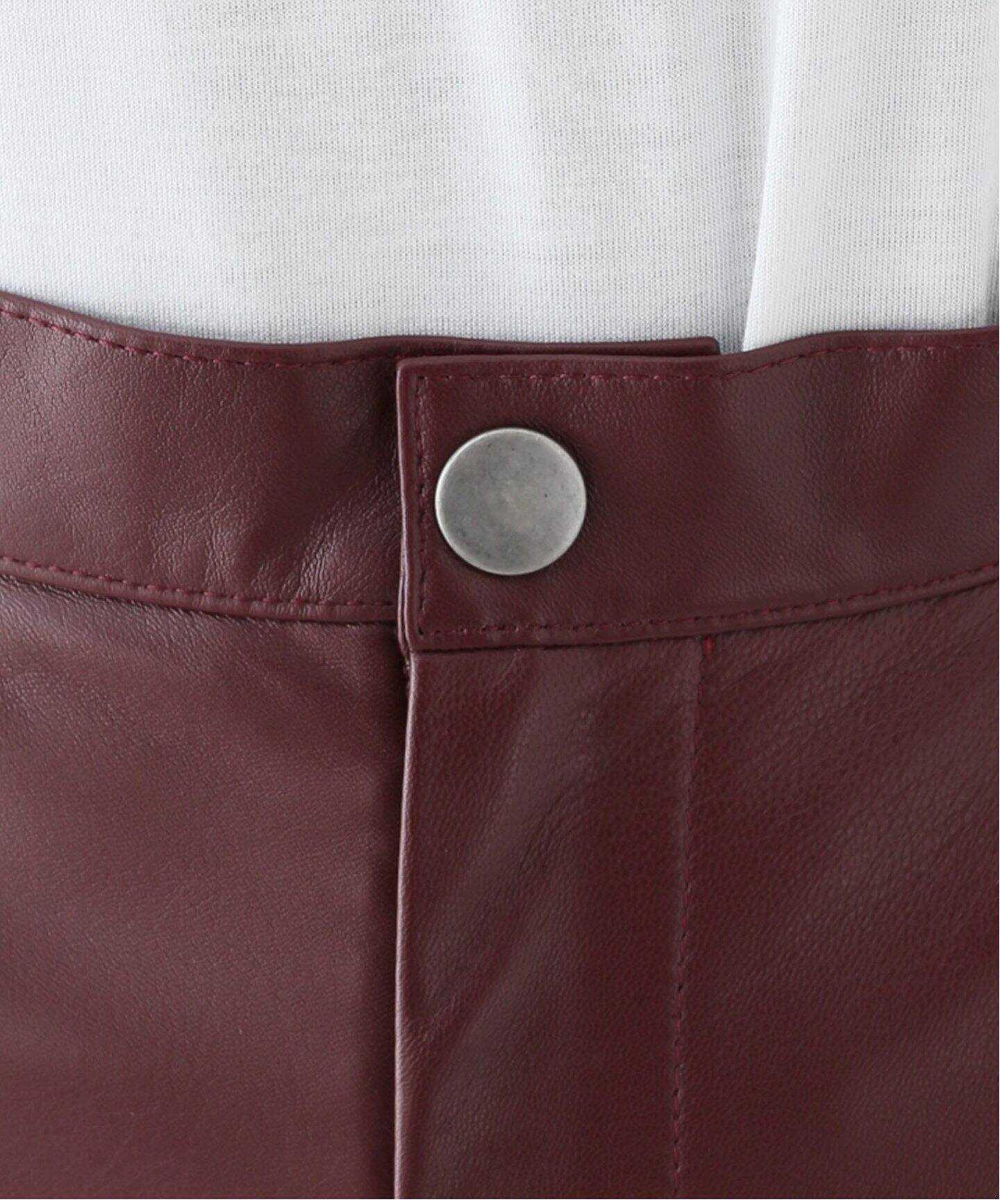 RAWTUS/ロゥタス】Lamb Leather Culottes Pants（デニムパンツ 