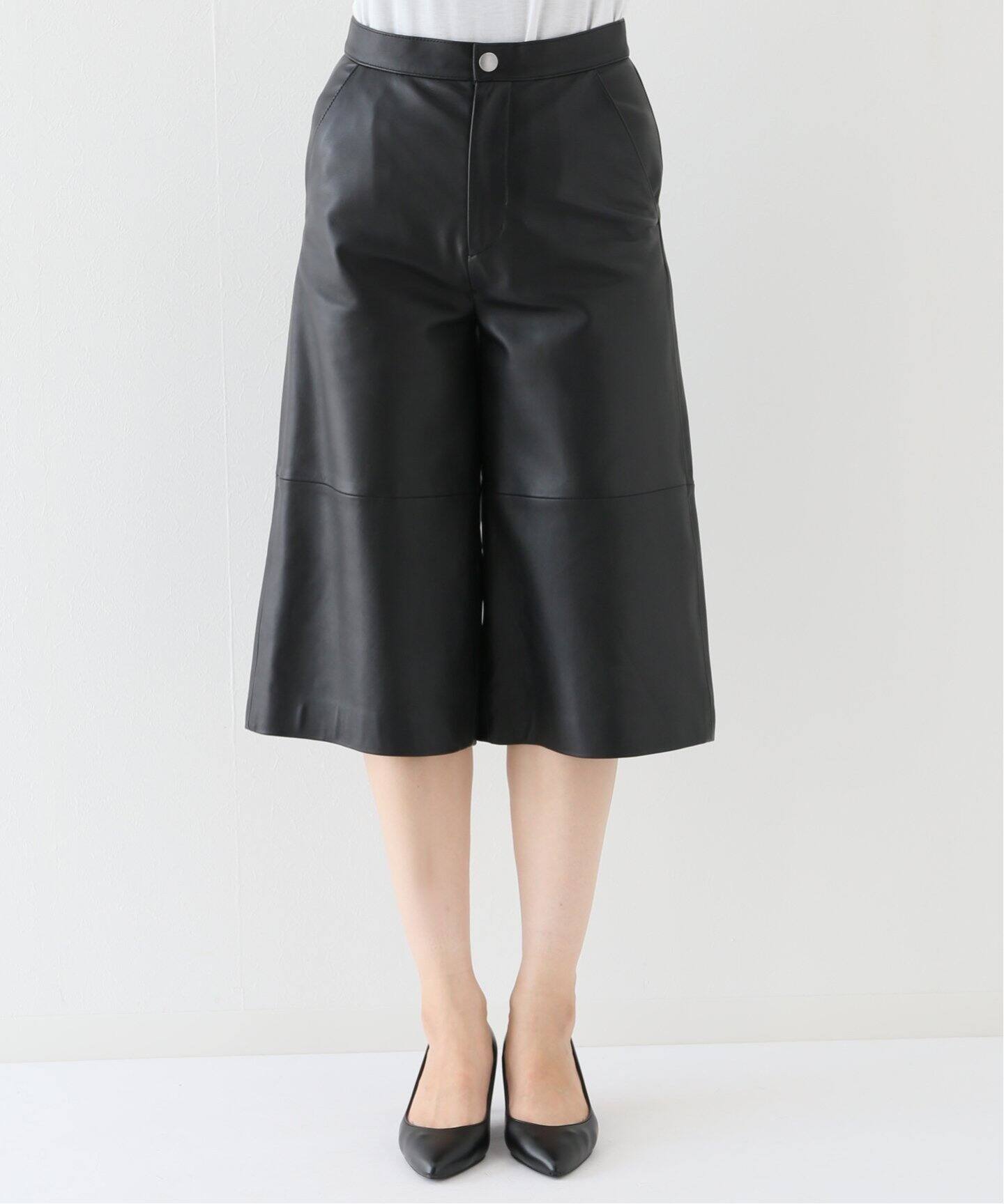 RAWTUS/ロゥタス】Lamb Leather Culottes Pants（デニムパンツ 