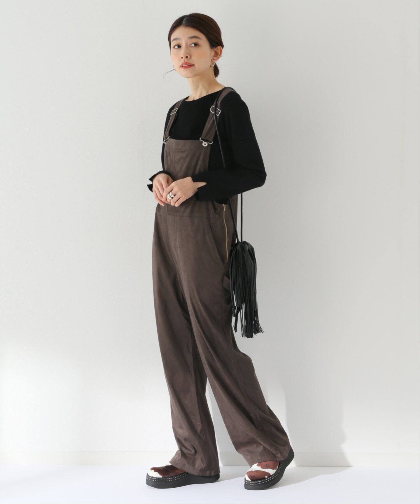 J-フェイクスエードサロペット（サロペット／オーバーオール）｜JOINT  