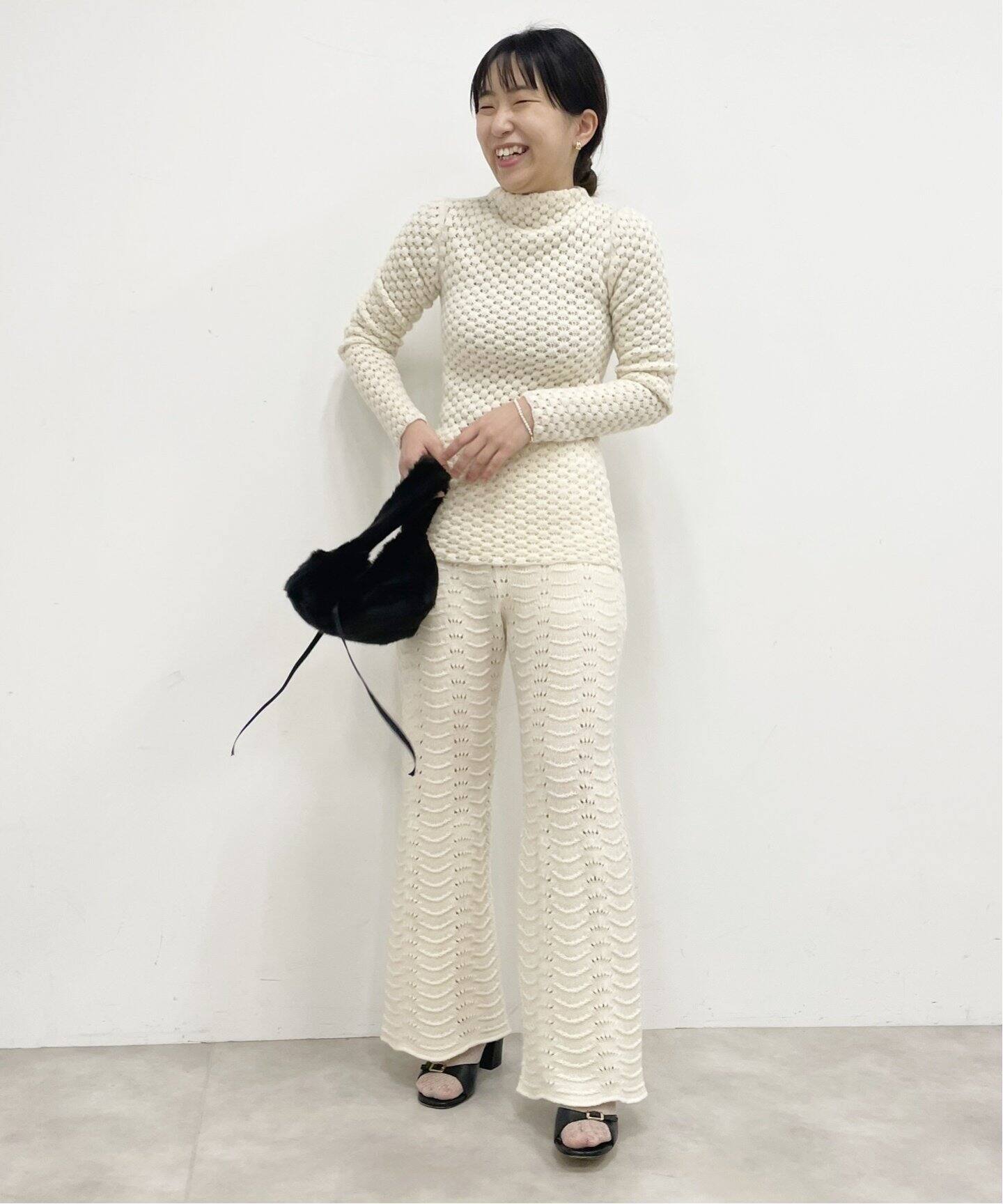 ウールクロシェフレアパンツ（その他パンツ）｜EDIT.FOR LULU  