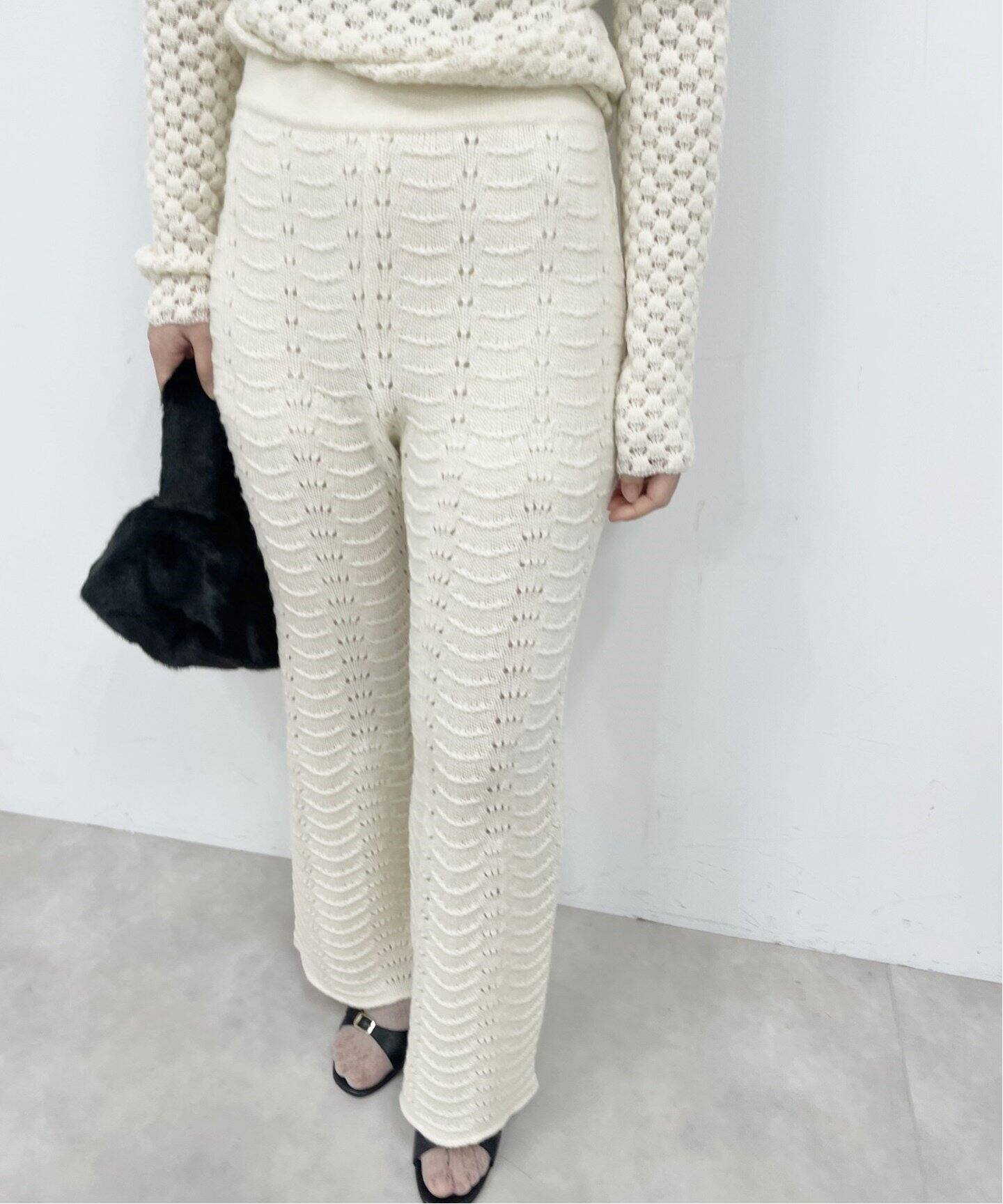 ウールクロシェフレアパンツ（その他パンツ）｜EDIT.FOR LULU  