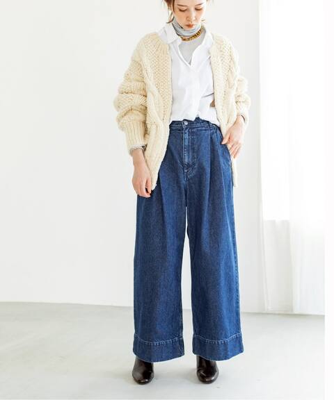 デニムタックワイドパンツ Iena イエナ 公式のファッション通販 Baycrew S Store