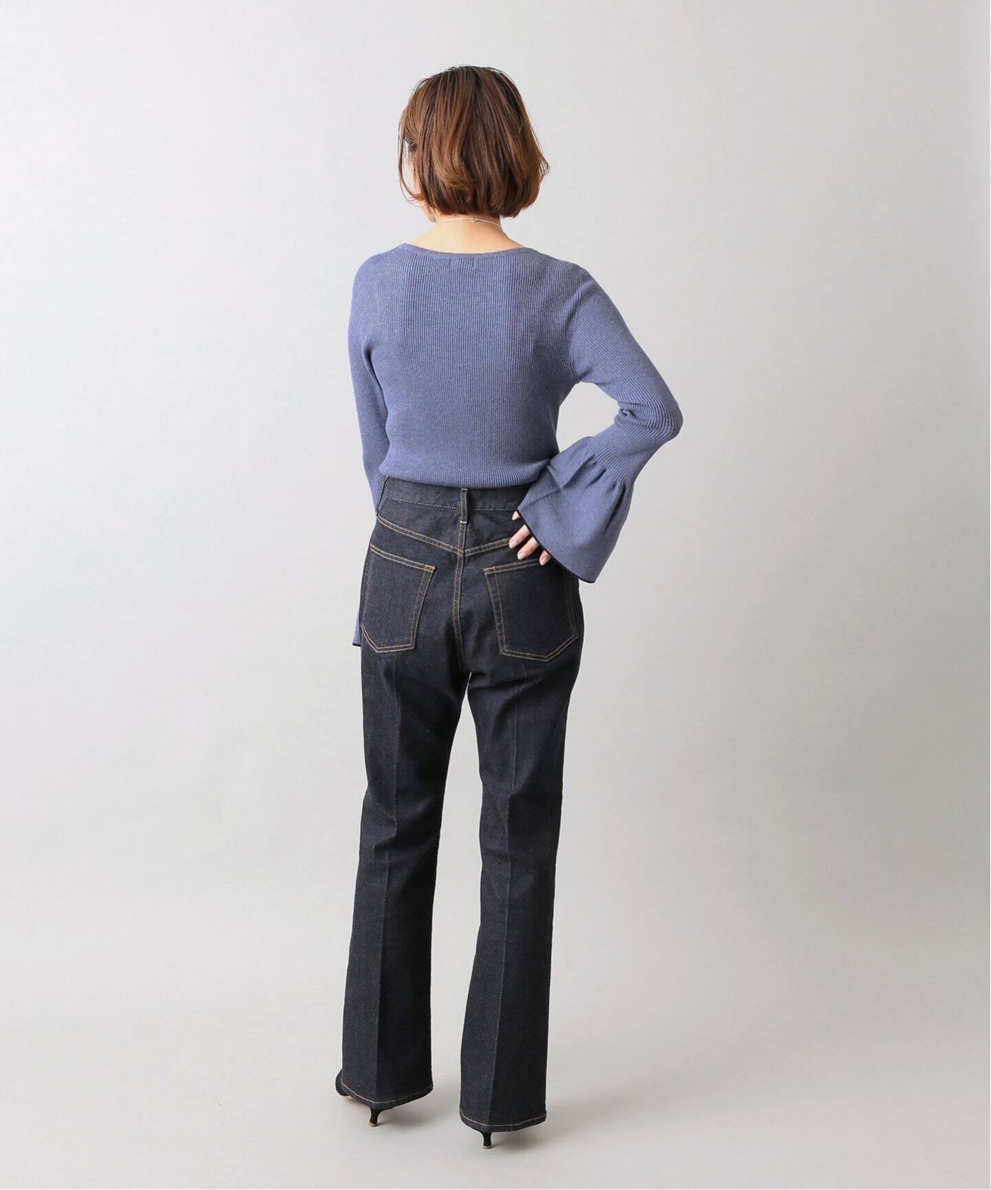 エコデニムストレッチセミフレアパンツ◇（デニムパンツ・ジーンズ  