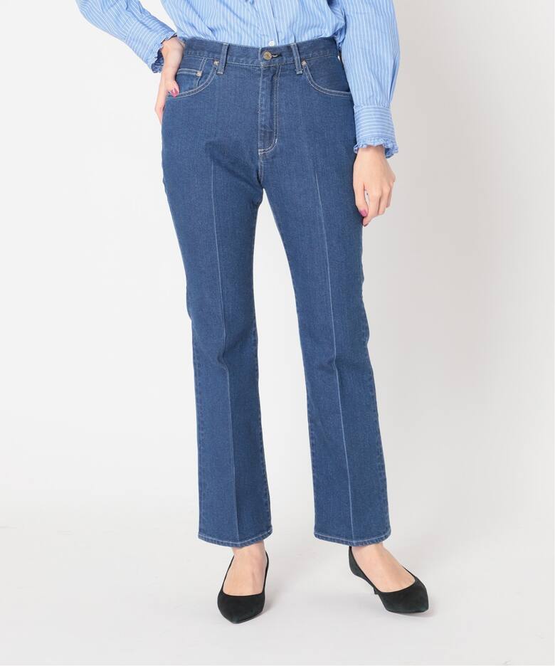 エコデニムストレッチセミフレアパンツ◇（デニムパンツ・ジーンズ  