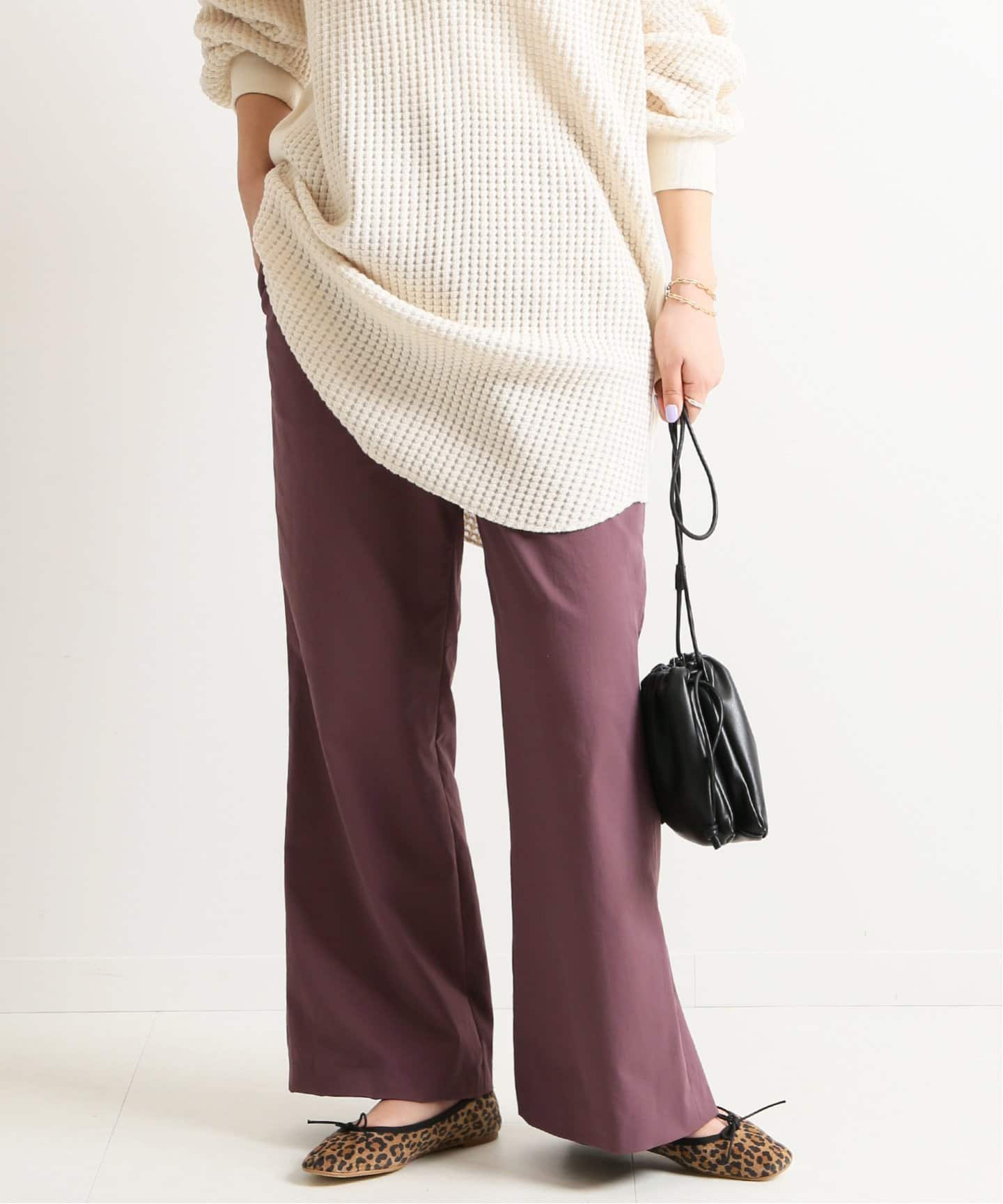 WEB限定》バックタックスリットパンツ◇（その他パンツ）｜SLOBE