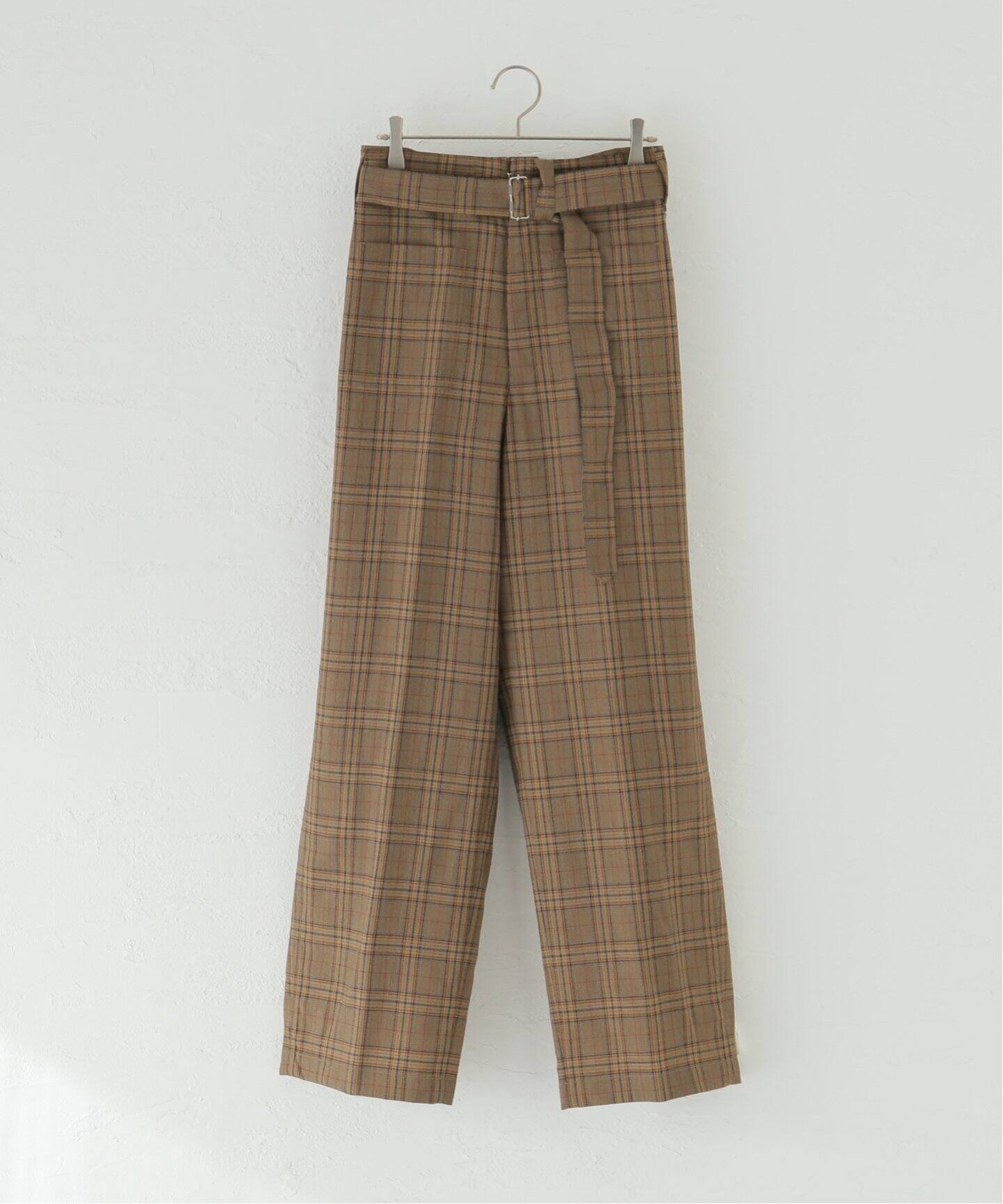 IENA LA BOUCLE チェック モーターサイクルパンツ◇（その他パンツ  