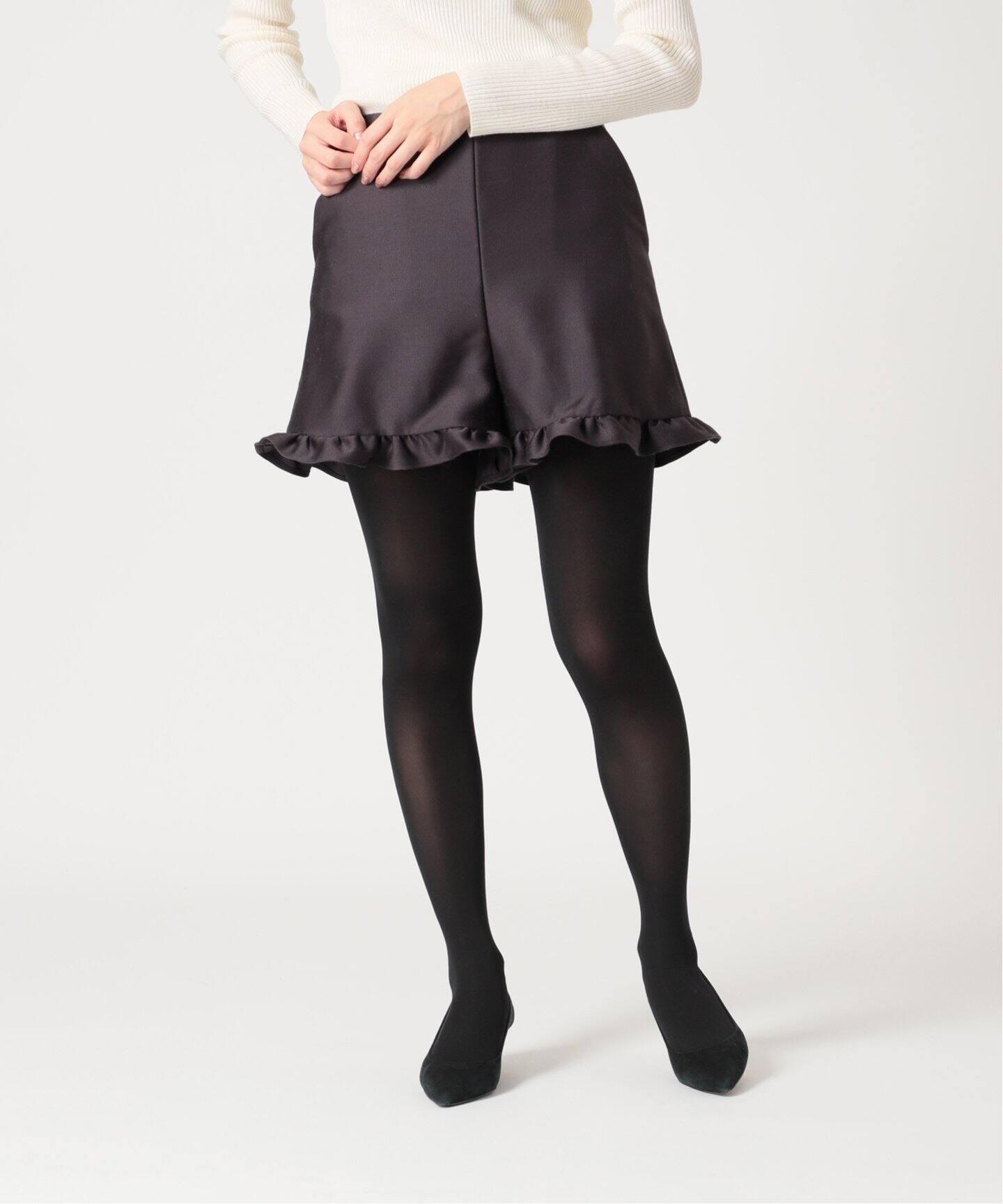 IENA LA BOUCLE ウールベネシャン フリルショーツ◇（ショート