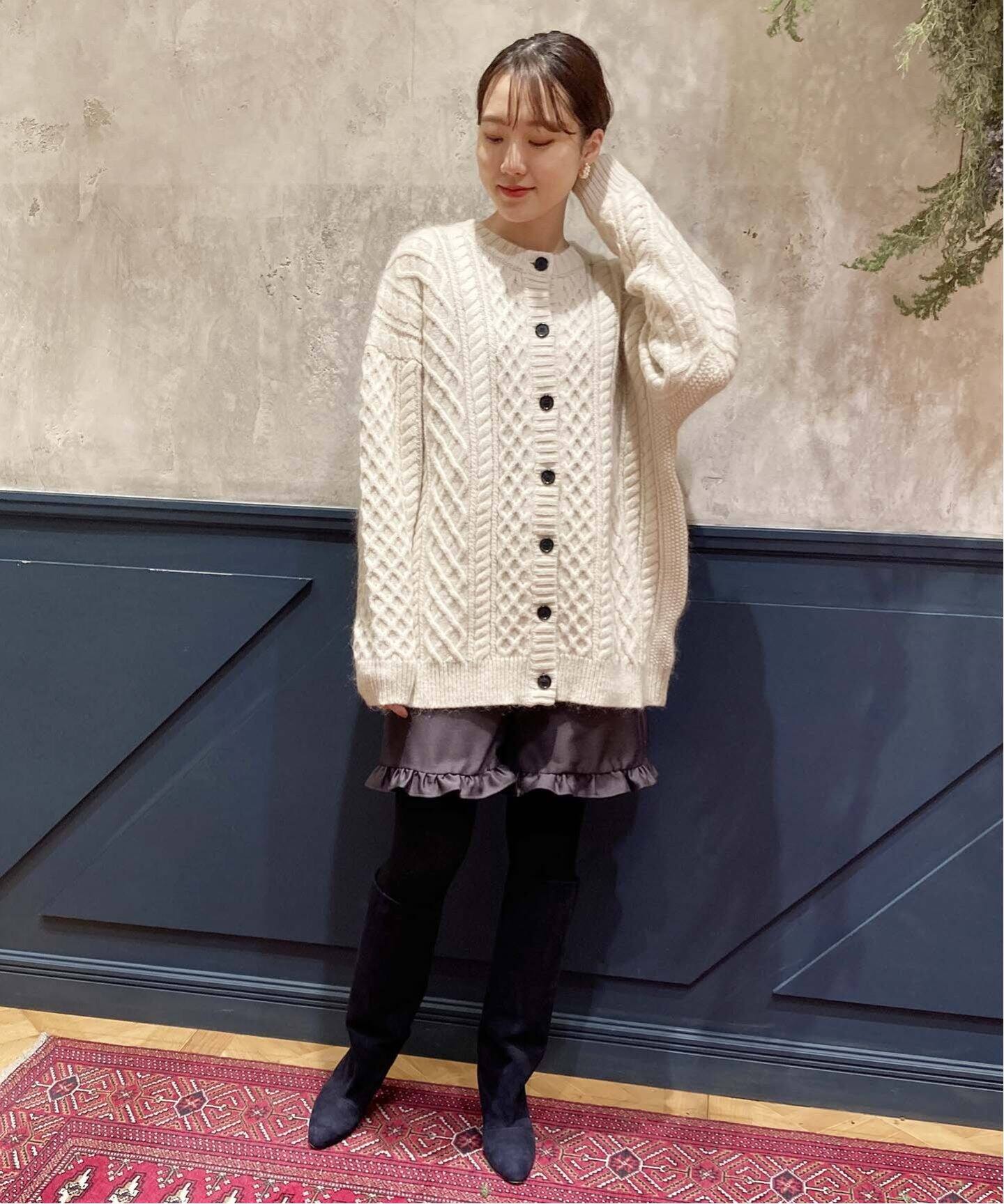 IENA LA BOUCLE ウールベネシャン フリルショーツ◇（ショート