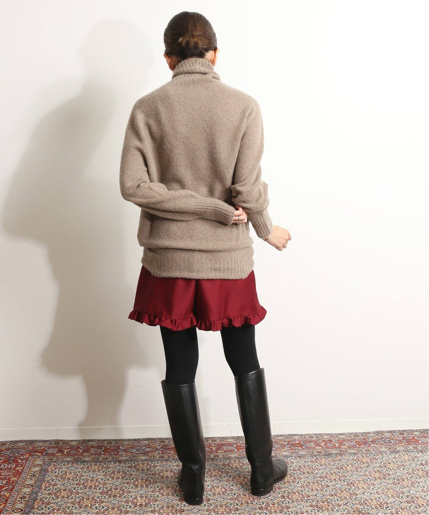 IENA LA BOUCLE ウールベネシャン フリルショーツ◇（ショート・ハーフ 